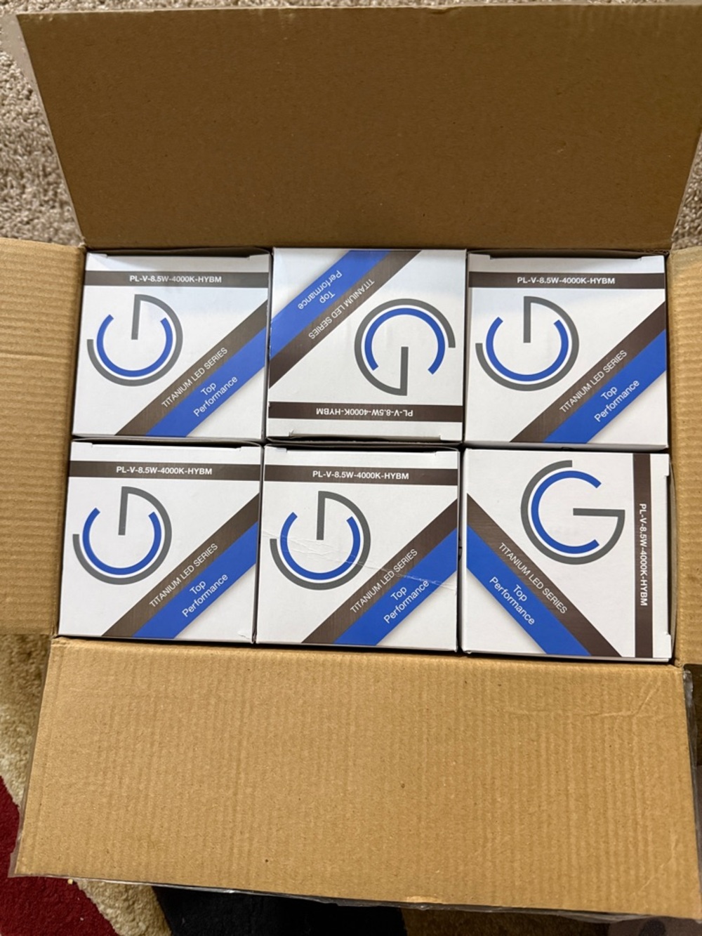 LED Light Bulb Pack - White and Blue Boxed Set (6)